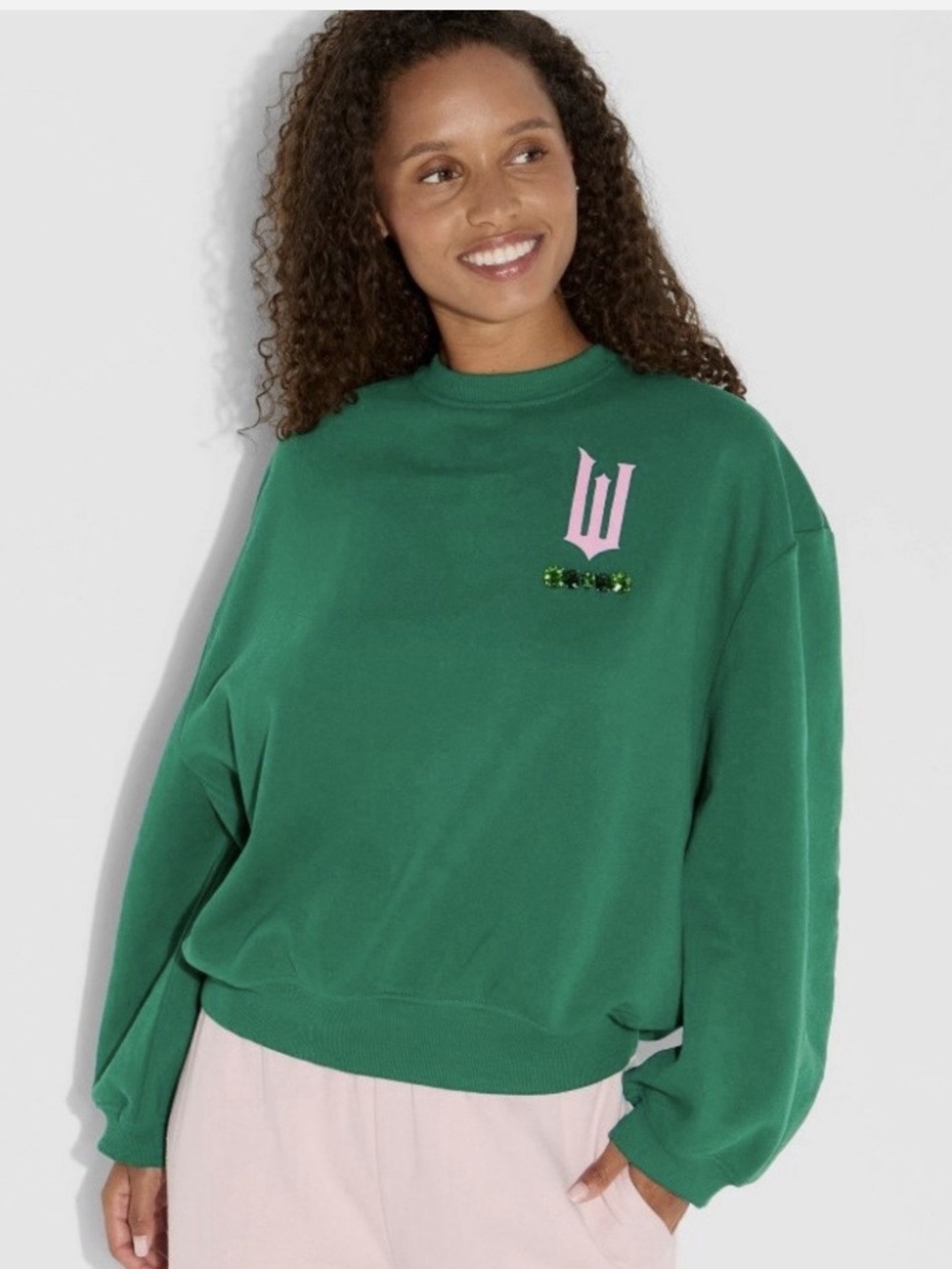 Wicked Love Limits Target Graphic Sweatshirt - Emerald Green XL & L